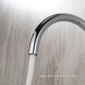 Modern brass gooseneck single handle kitchen tap